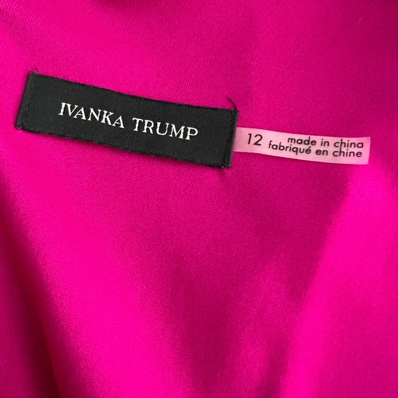 Ivanka Trump Fuchsia dress.   Size 12 midi - Picture 3 of 5